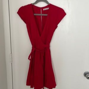 Reformation Wrap Dress - Size S - Red
